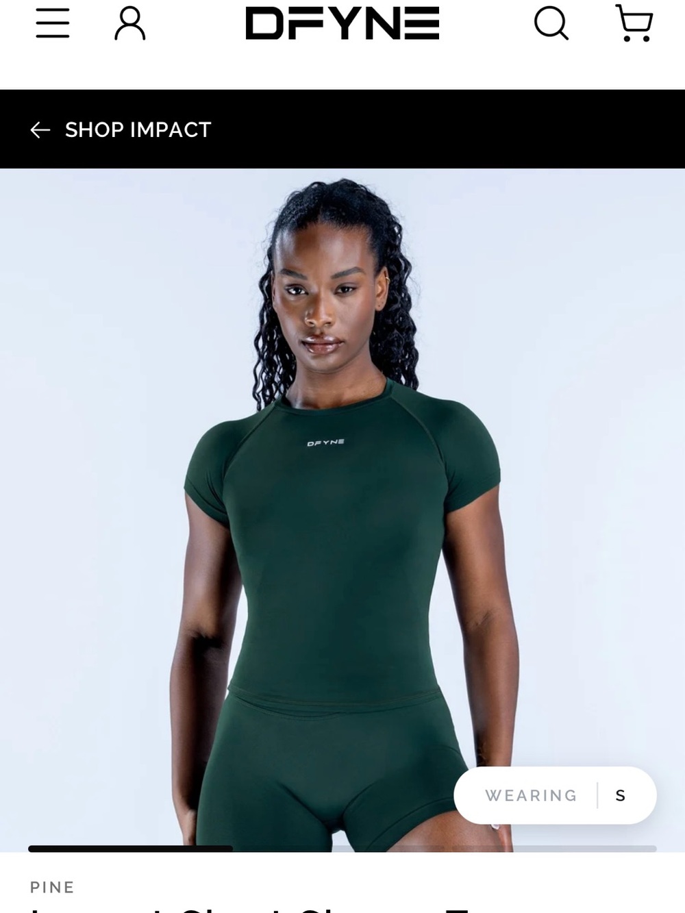 Impact Short Sleeve Top - Pine Green